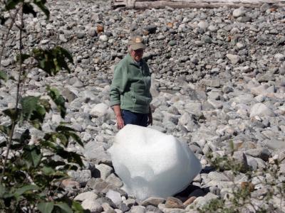 Ice boulder north of Hyder