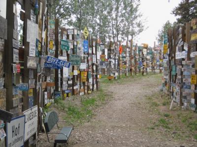 The forest of signposts at Watson Lake