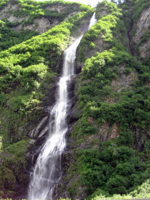 Bridal Veil Falls in Keystone Canyon on the Lowe River