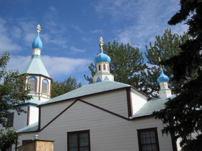 Russian orthodox church in old Kenai