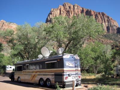 Watchman campground in Zion National Park