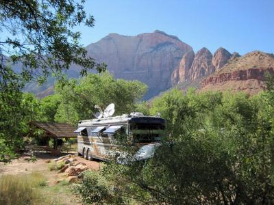 Watchman campground in Zion National Park