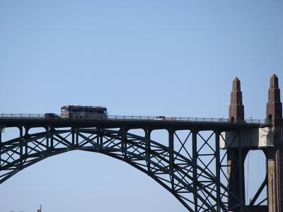 Crossing the Yaquina Bay Bridge