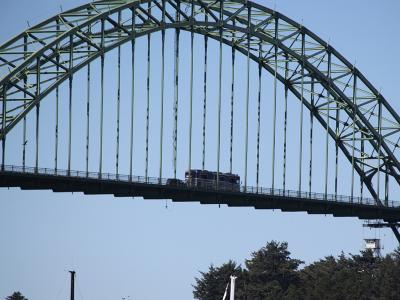 Crossing the Yaquina Bay Bridge