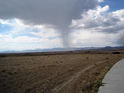 Rain shower in Wyoming