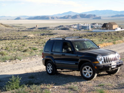 Geocaching above Wendover, Utah