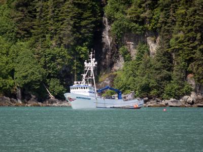 Fishing boat Northwestern at the mouth of Port Valdez