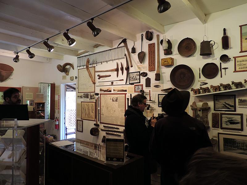 Looking around the museum at Funace Creek